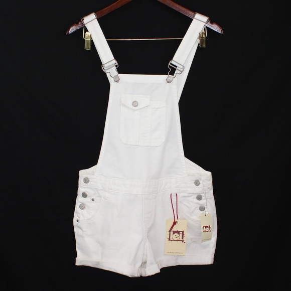 lei Denim - NWTs L.E.I. White Denim Overall shorts, size: S